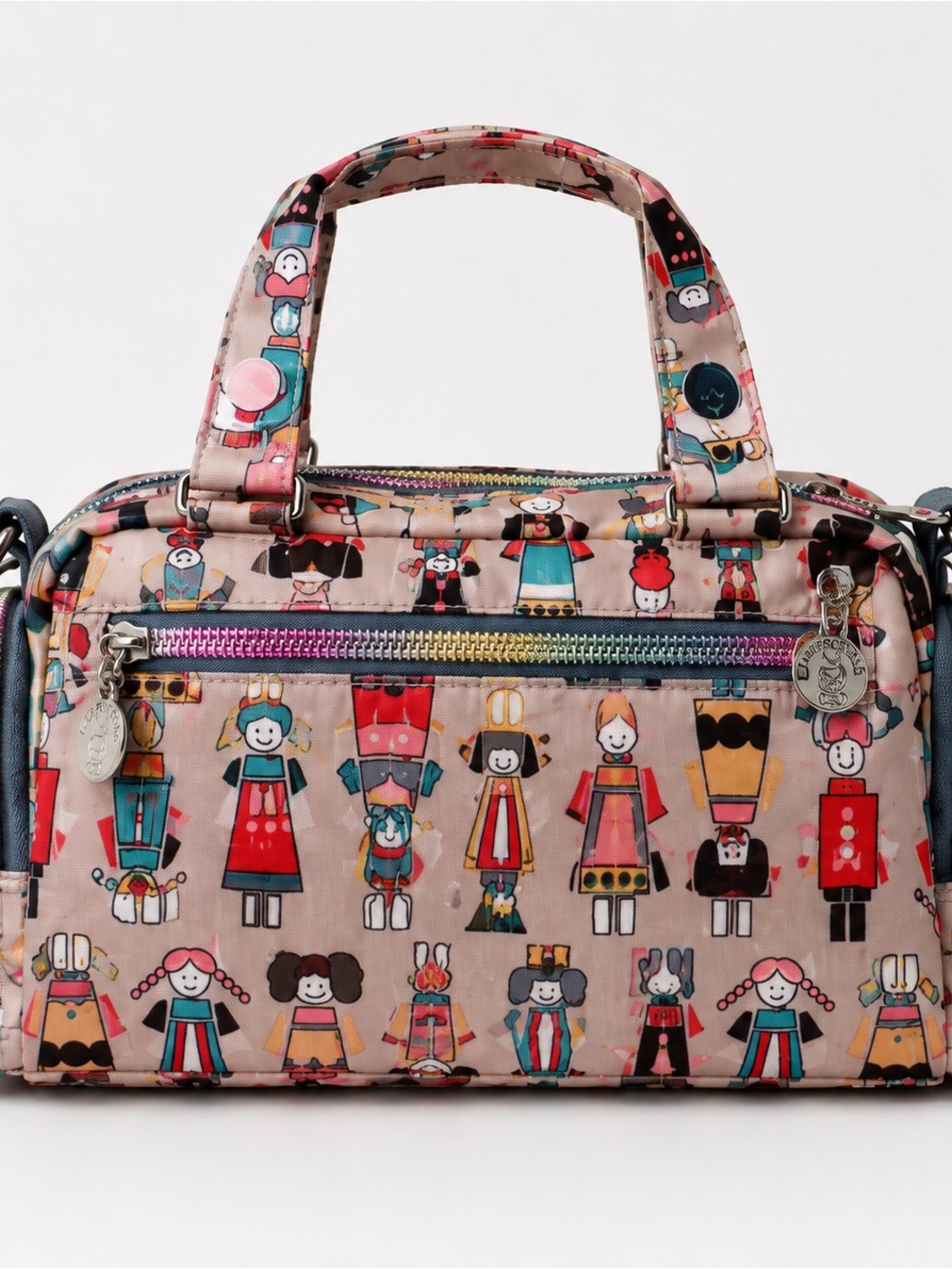 Tokidoki x LeSportsac Mini Satchel Bag Rainbow Ombré Zippers Rare Print